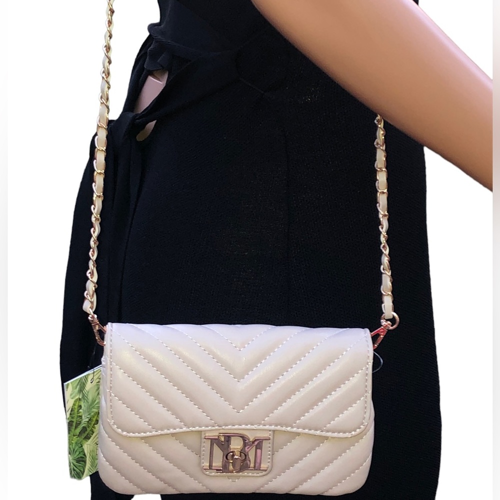 Badgley mischka crossbody chain link purse